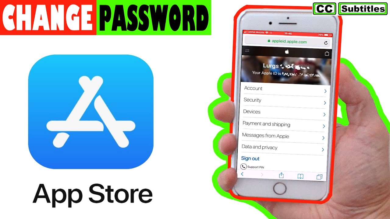 apple store change password
