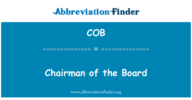 chairman of the board cob