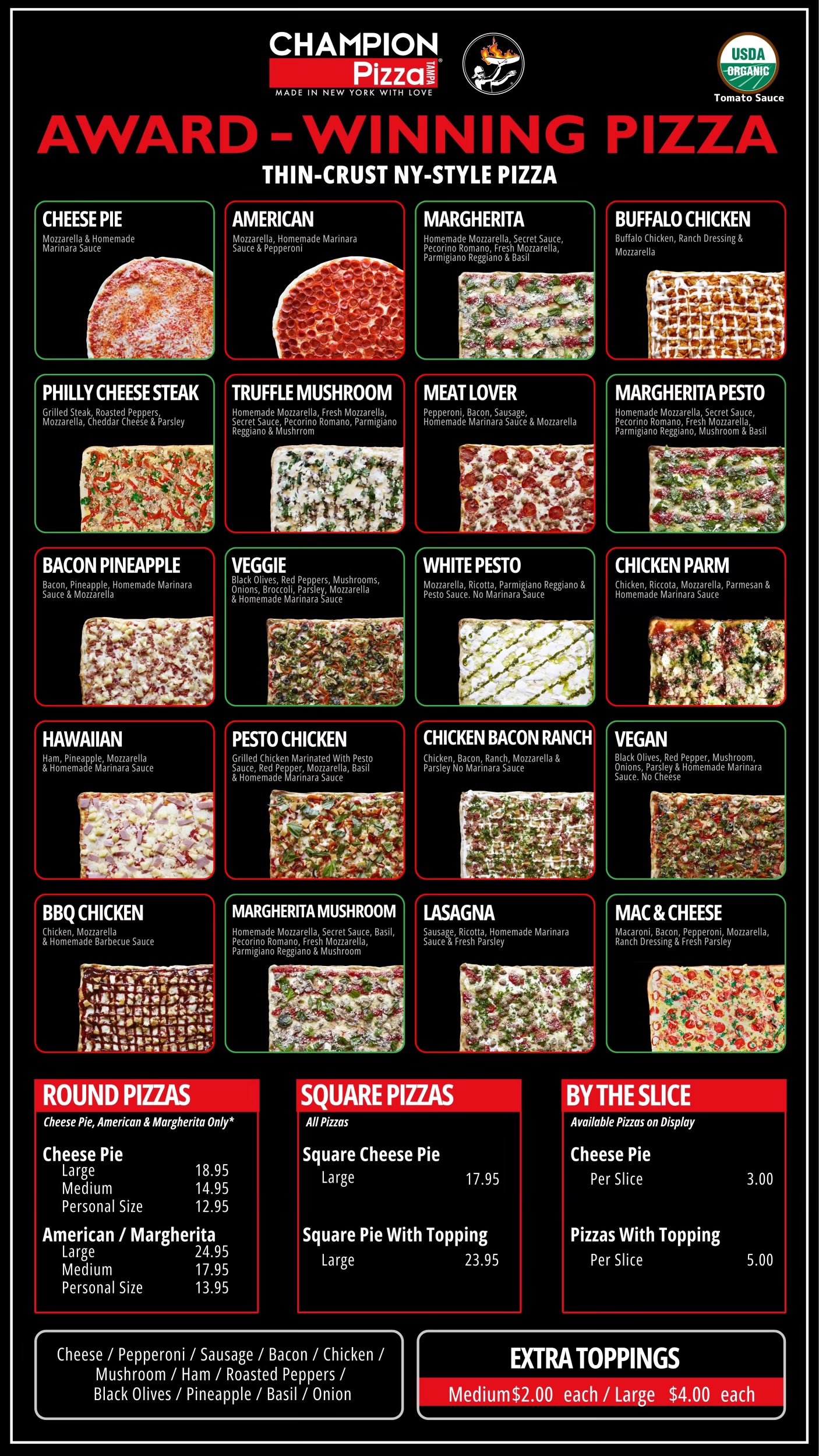 champion pizza bournemouth menu