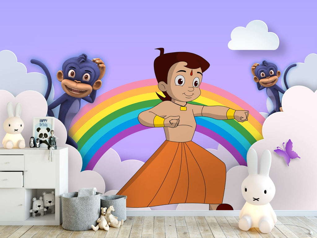 chhota bheem wall painting