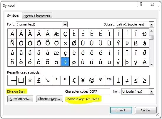 chi square symbol in word