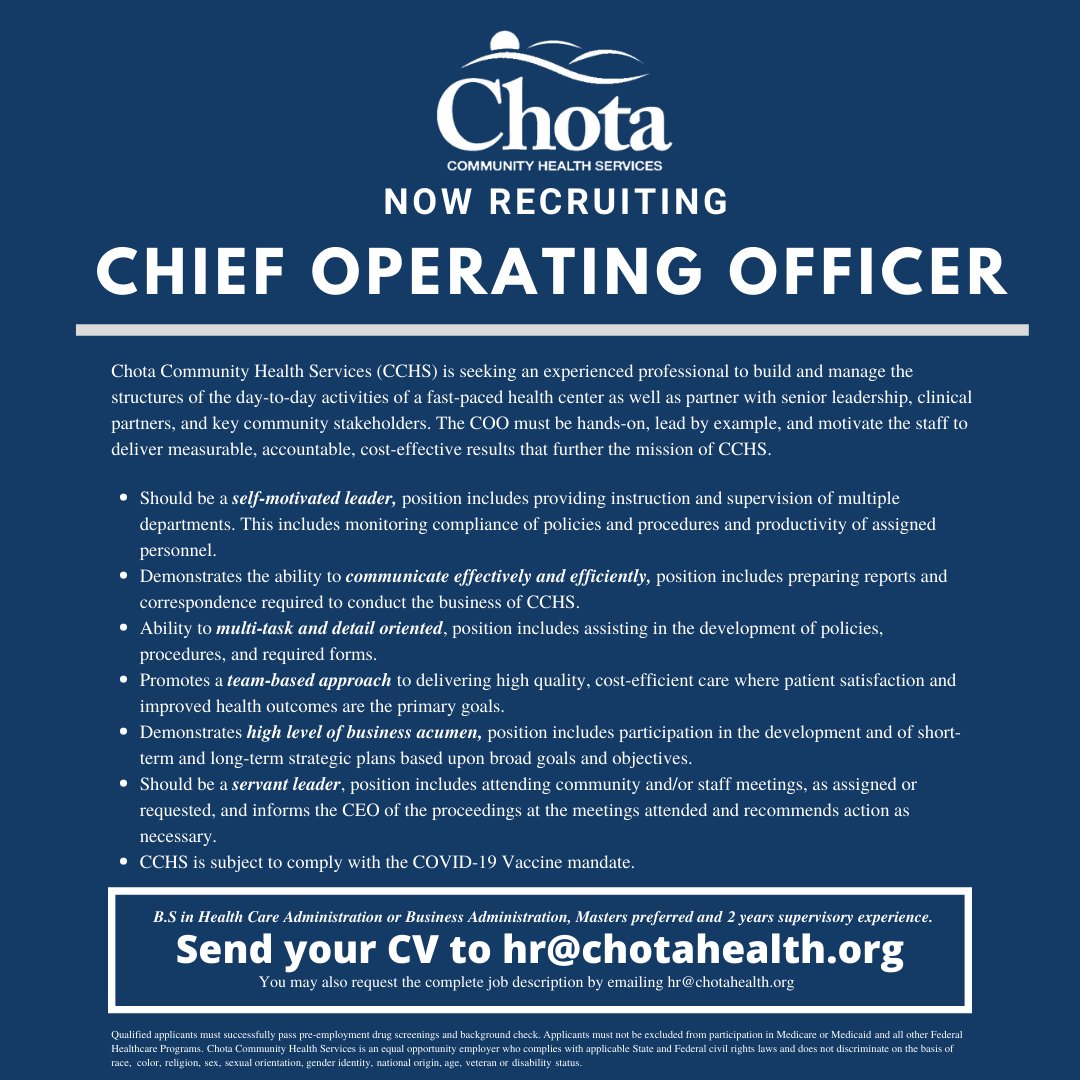 chief operating officer jobs