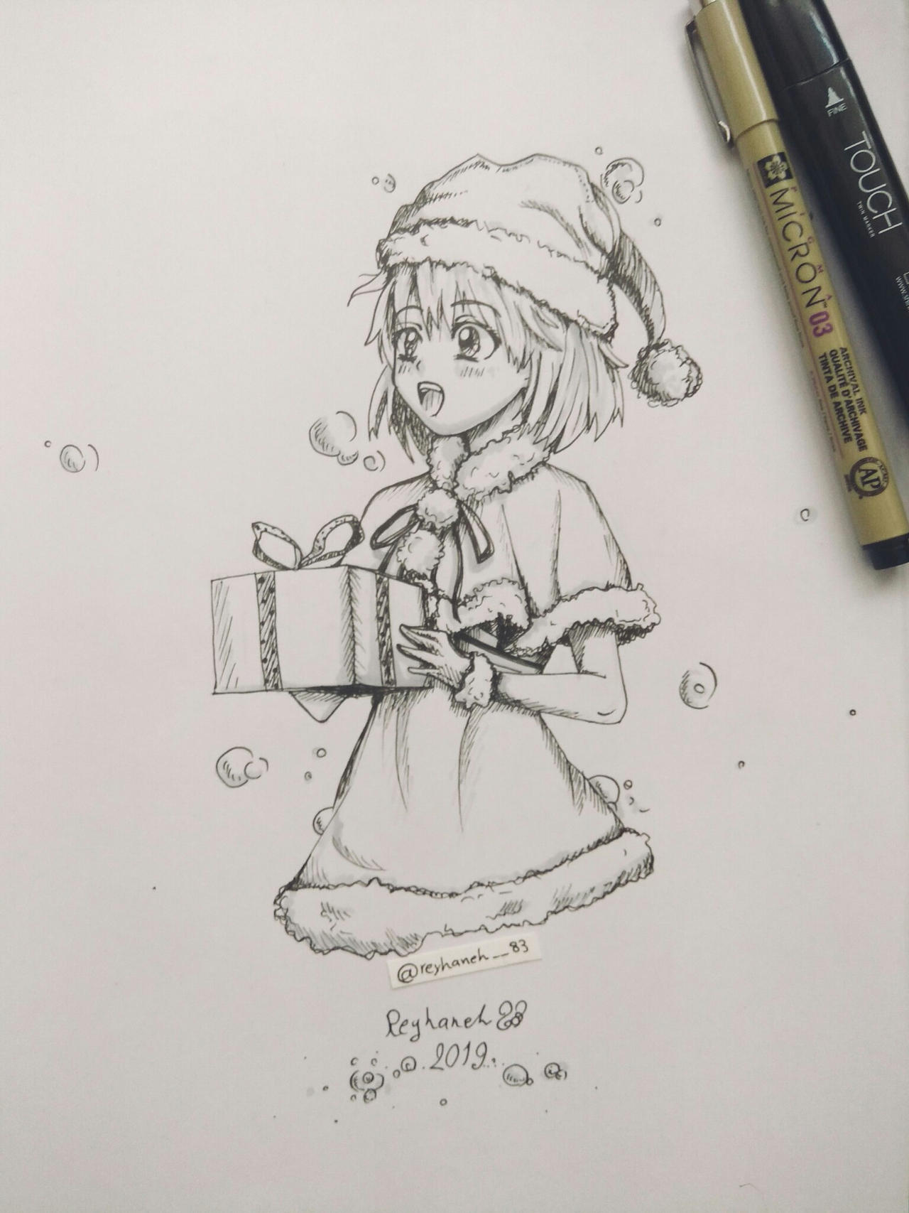 christmas anime drawings