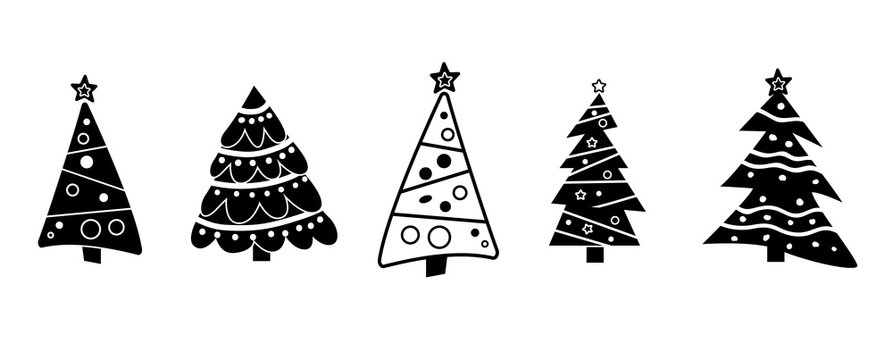 christmas clip art free black and white