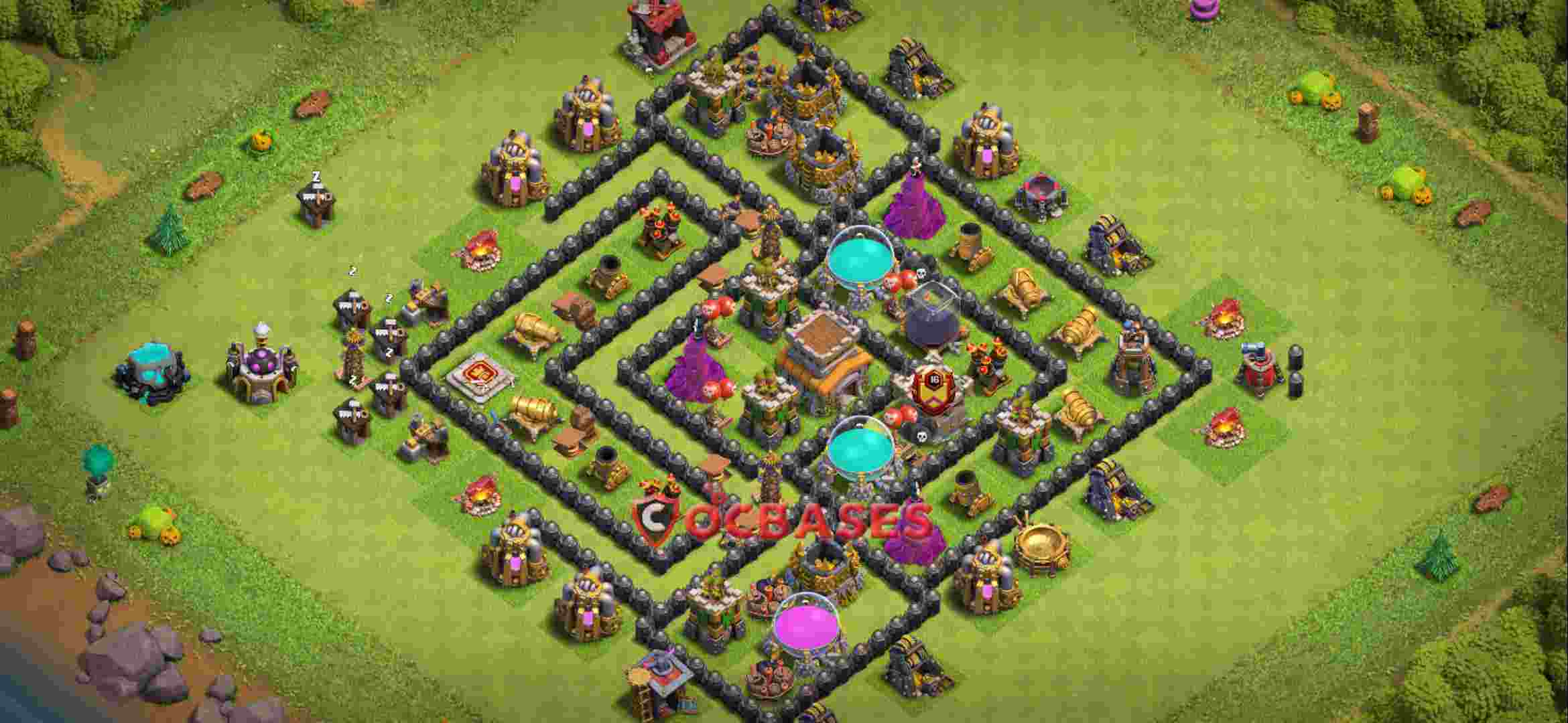 clash of clans th8 base layout