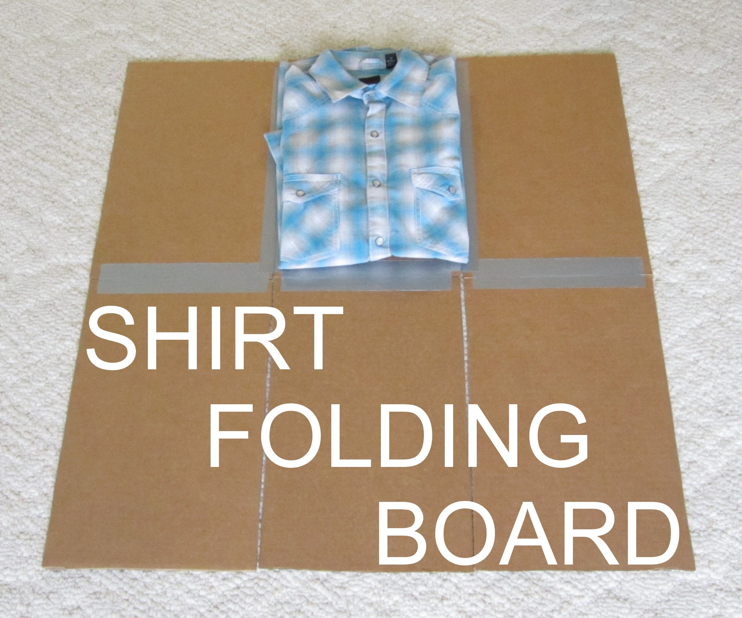 clothes folding hacks with cardboard