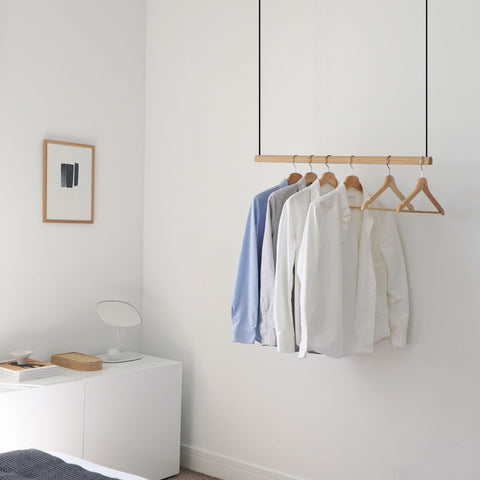 clothes hanging shelf