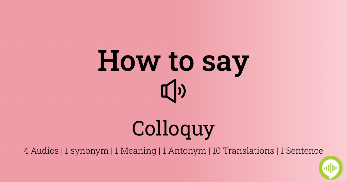 colloquy meaning in hindi