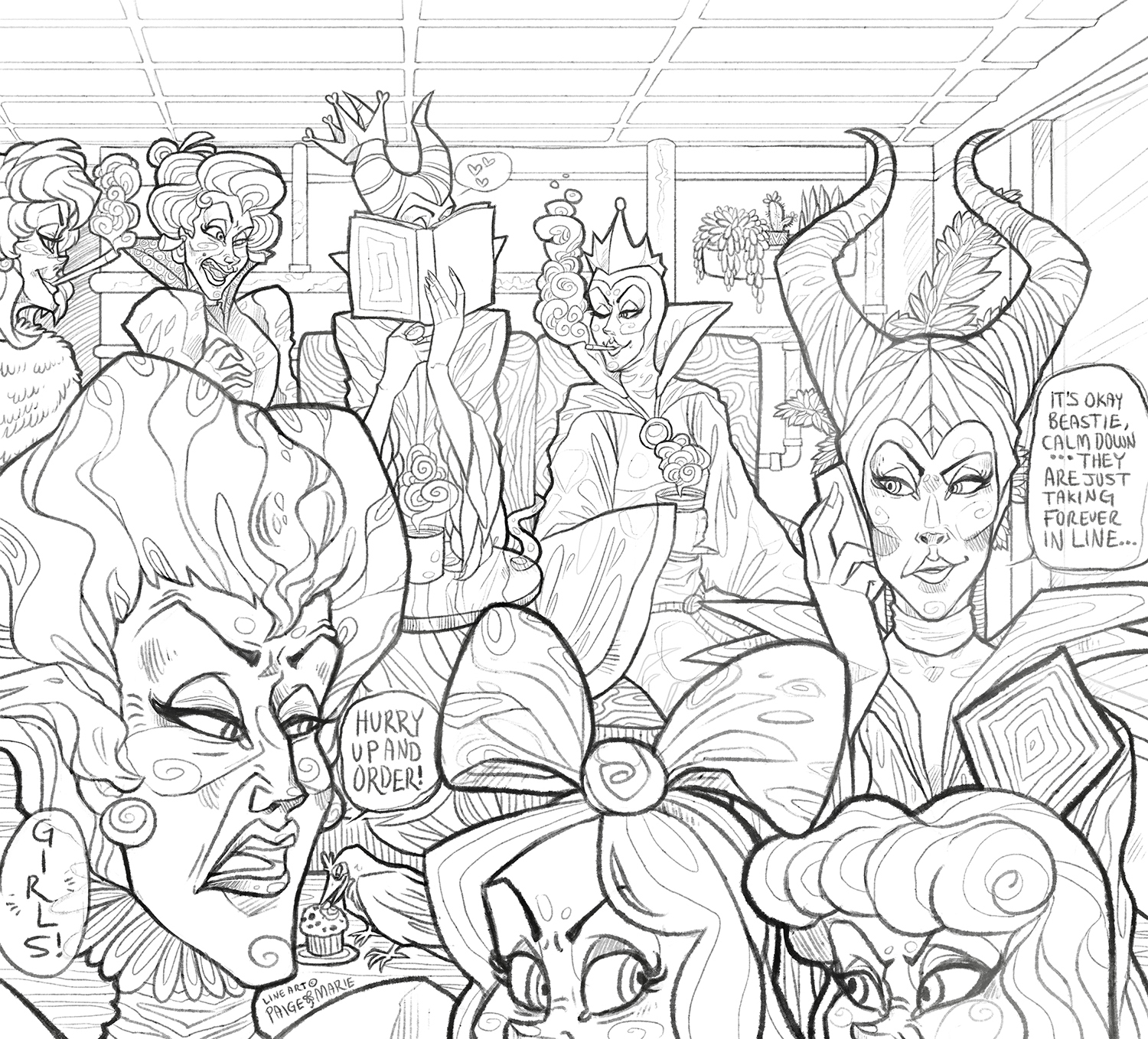 coloring pages disney villains