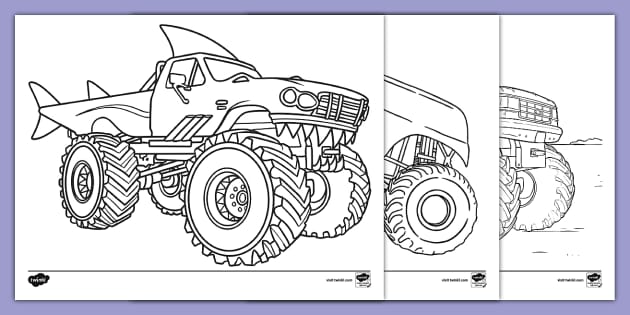 coloring pages monster truck