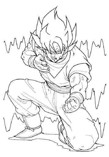 coloring sheets dragon ball z