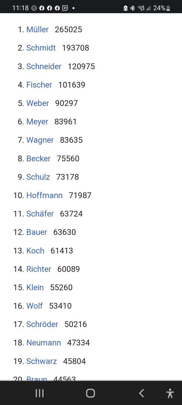 common german last names