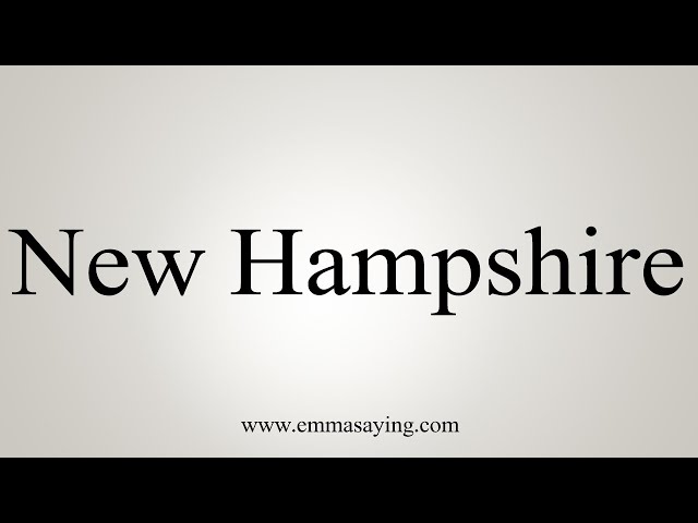 como se pronuncia new hampshire