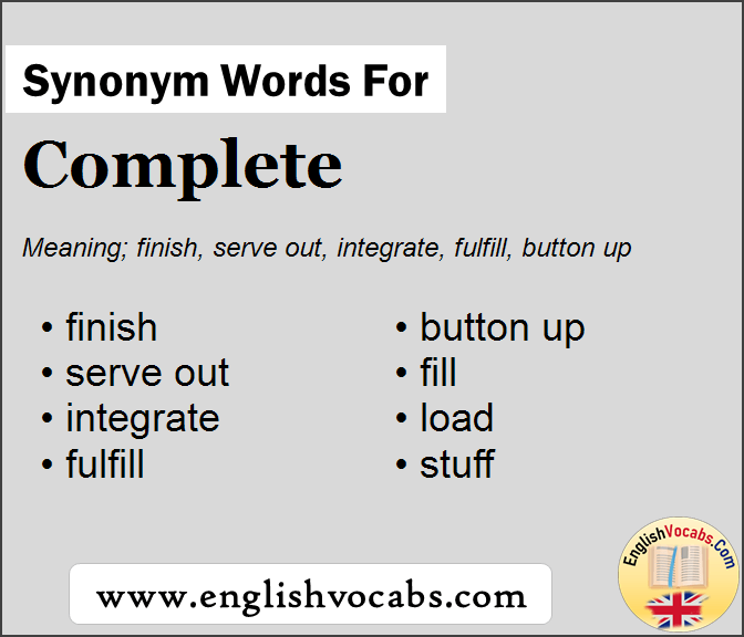 complete synonyms in english