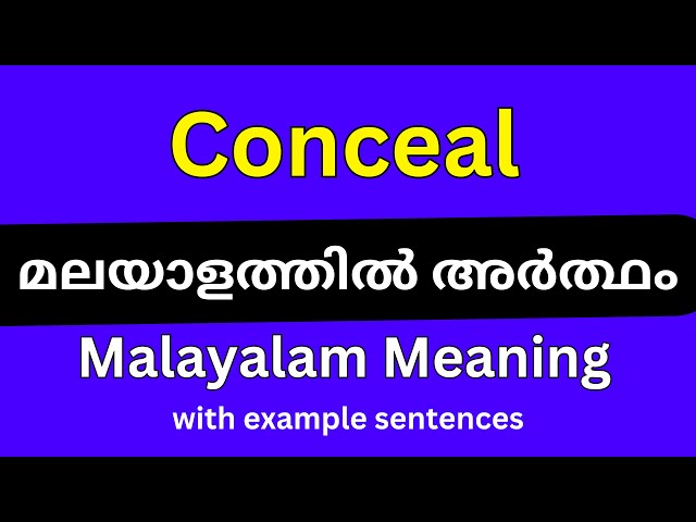 conceal meaning in malayalam