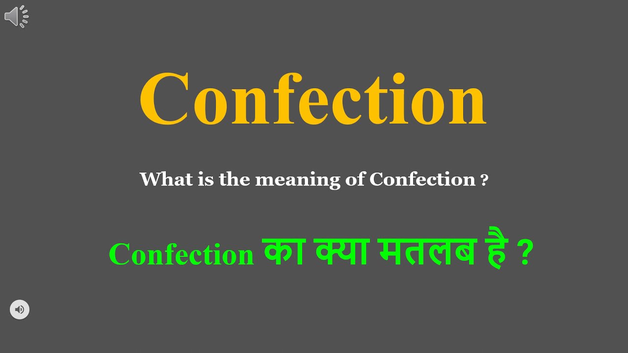 confection meaning in hindi