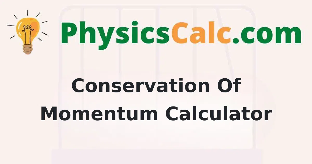 conservation of momentum calculator