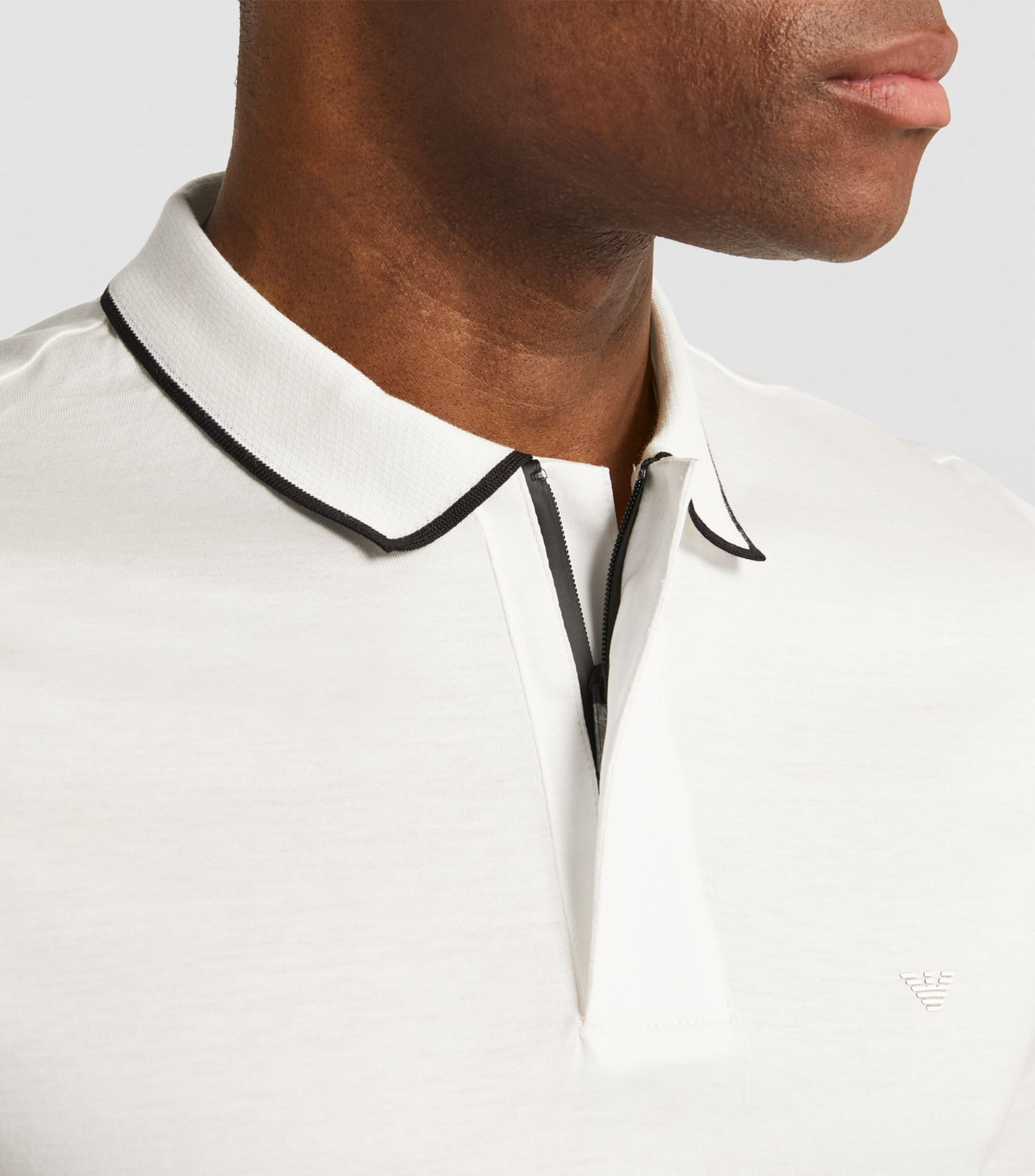 contrast trim polo shirt