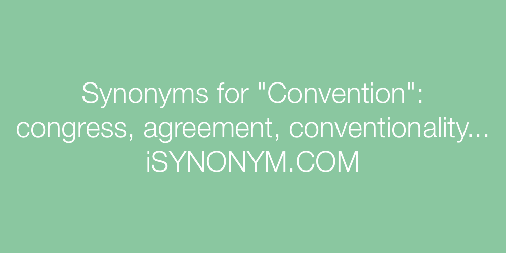 convention synonym