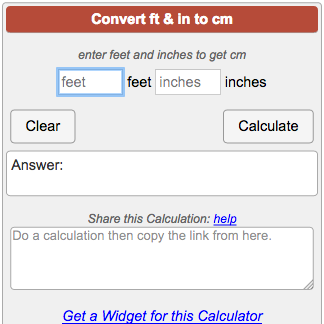 convert feet into centimeters height