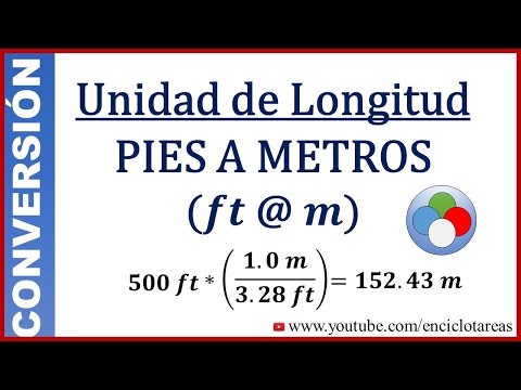 convertidor de pies a metros