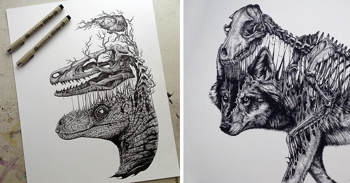 cool animal drawings