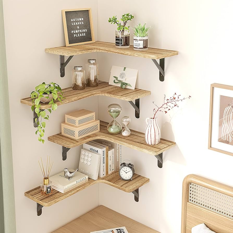 corner wall hanging shelf