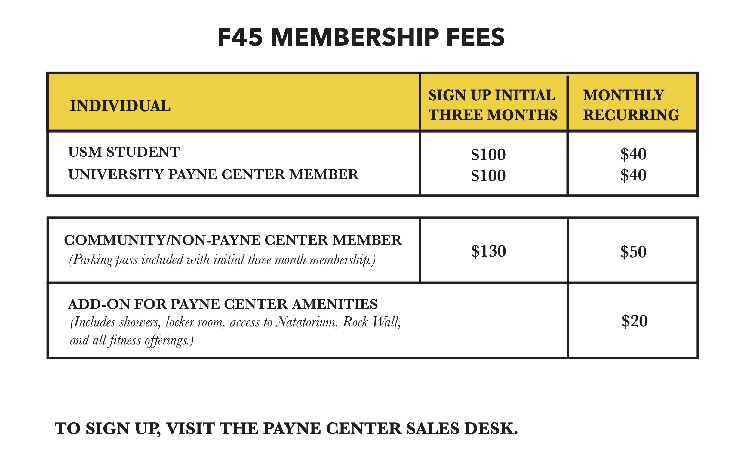 cost of f45