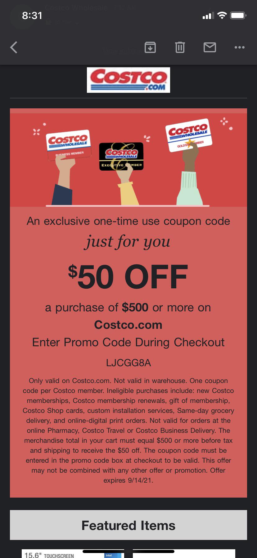 costco promo coupon