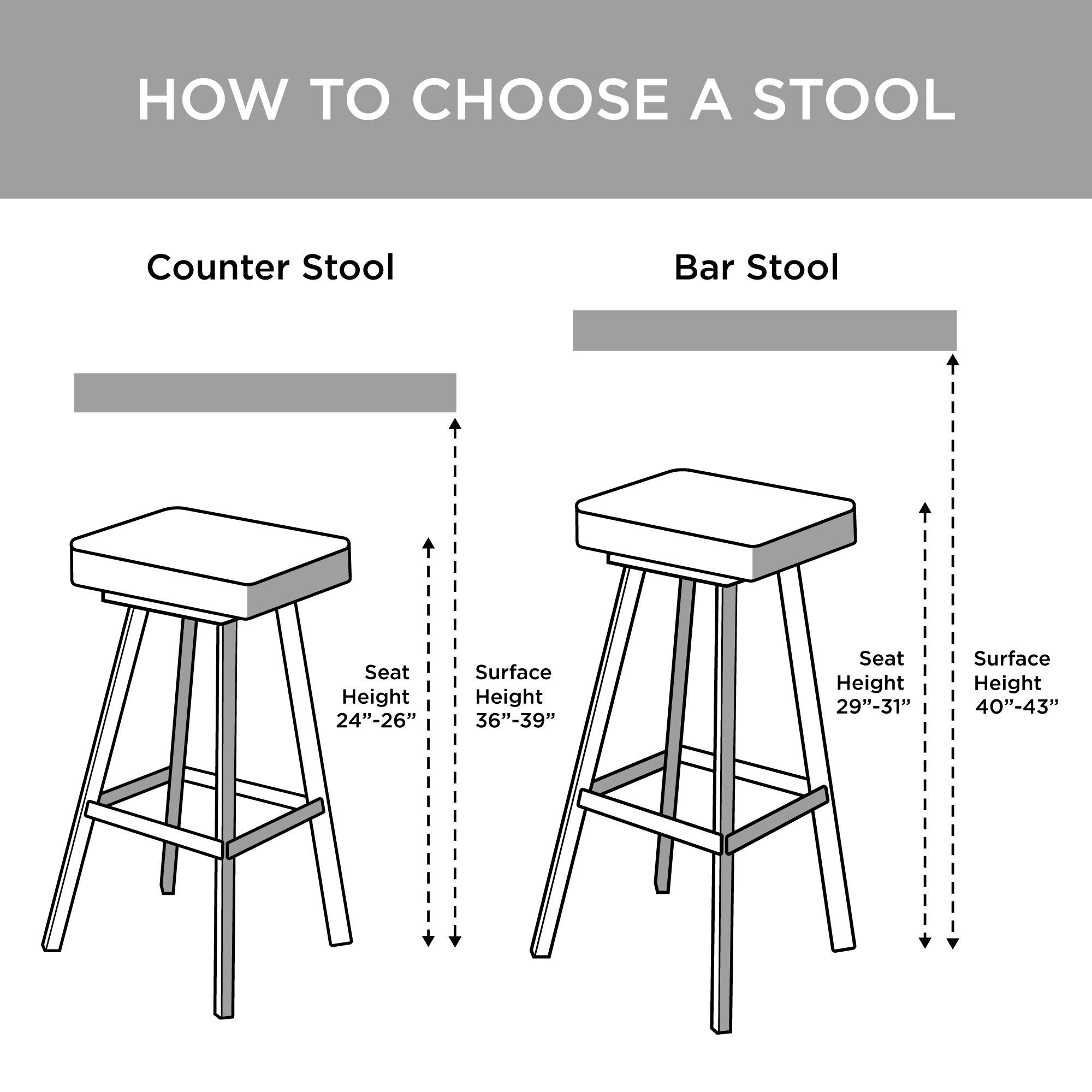 counter stool 24 seat height