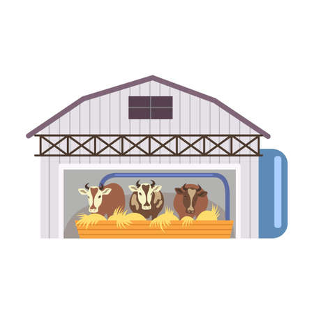 cow shed cartoon images