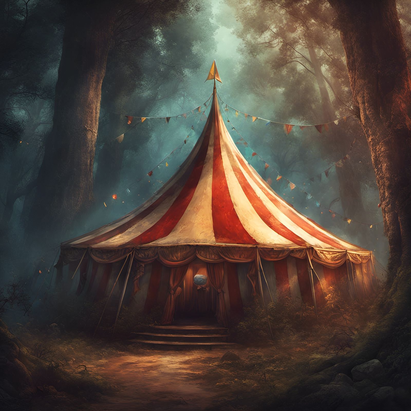creepy circus tent