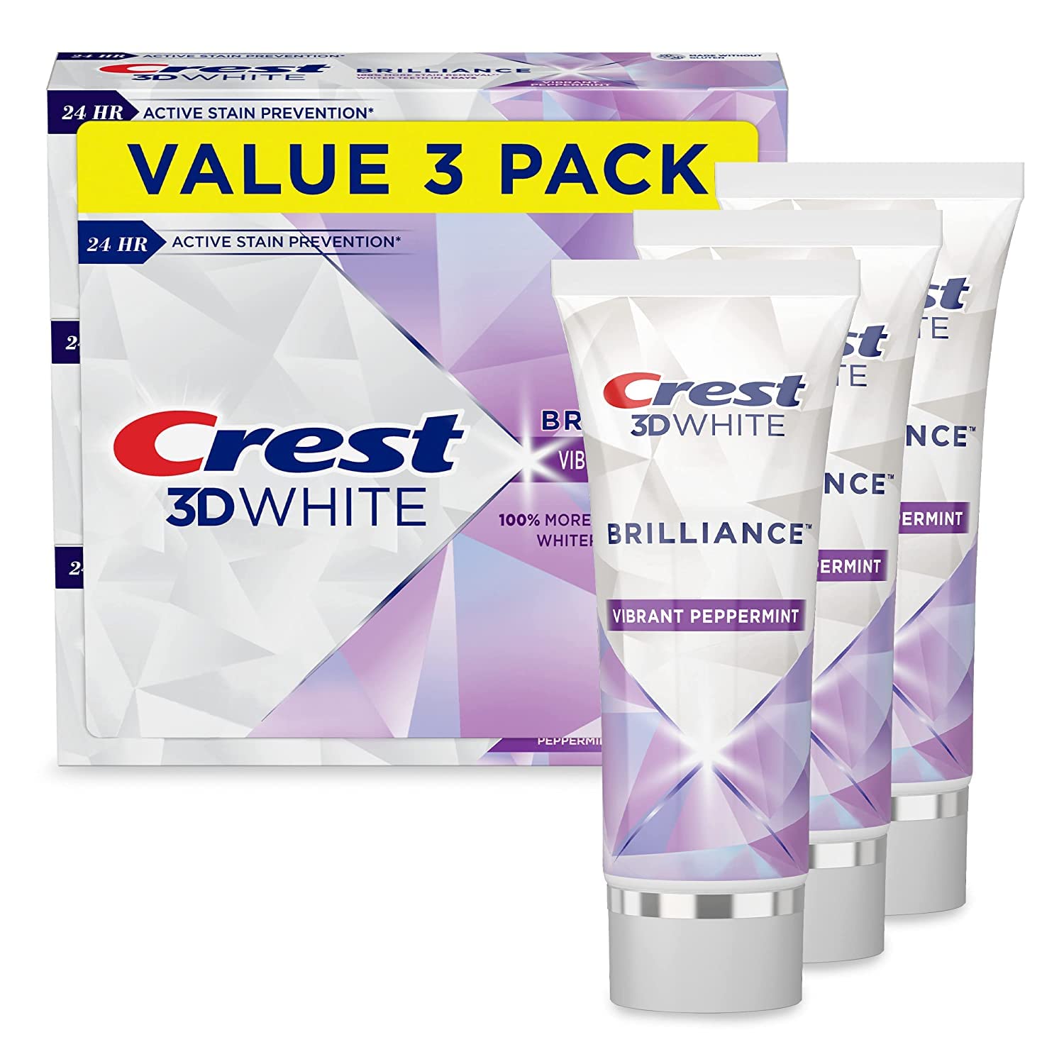 crest 3d white brilliance toothpaste vibrant peppermint