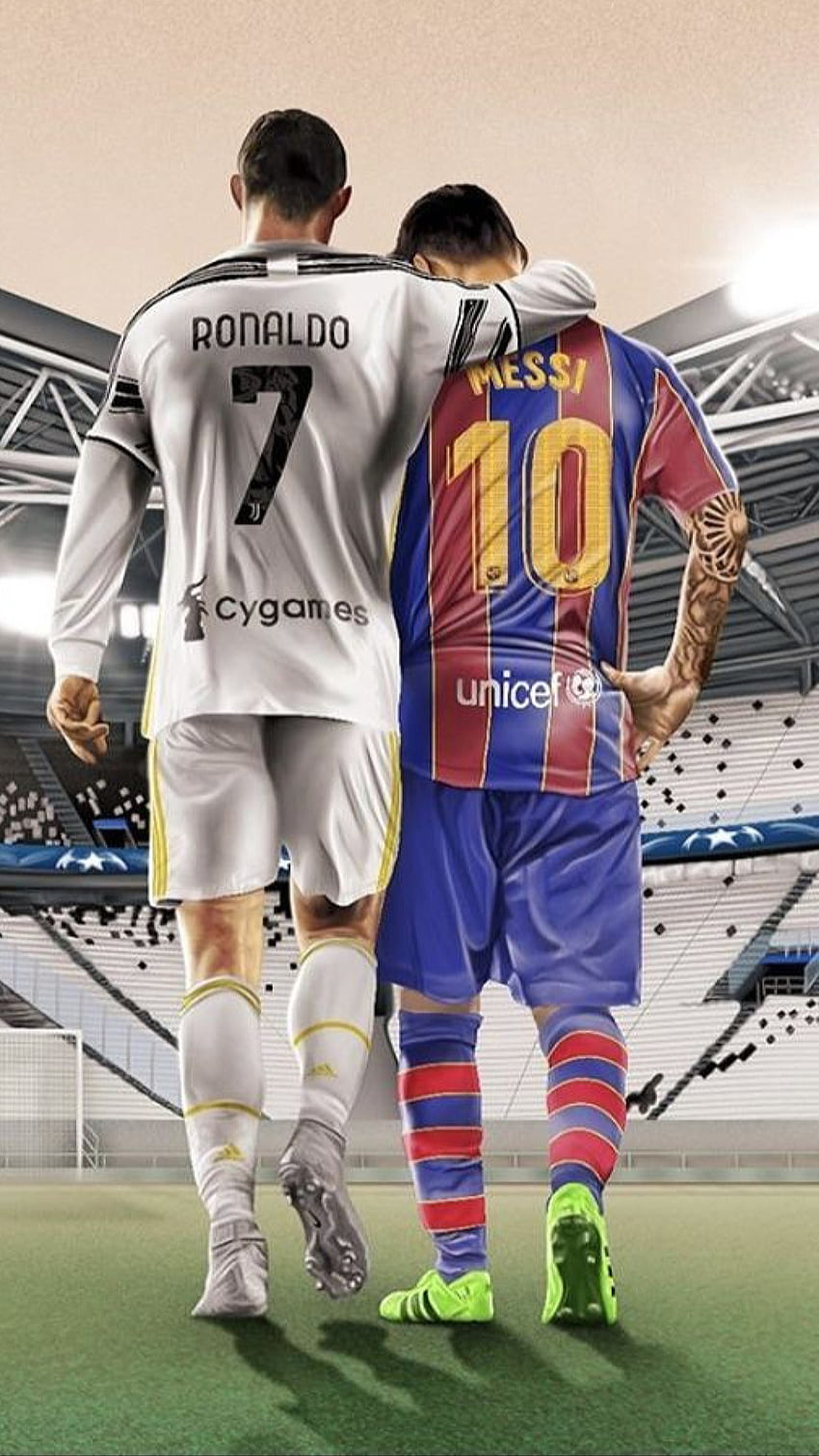 cristiano ronaldo and messi wallpaper