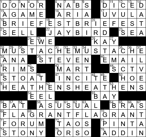 crossword clue heathen