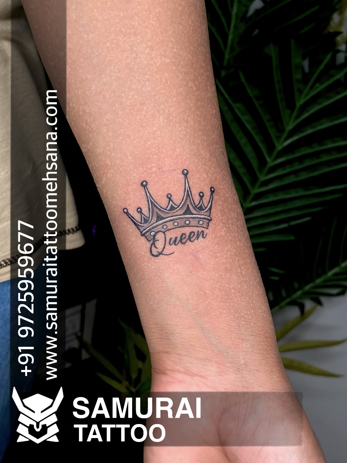 crown tattoo for girls