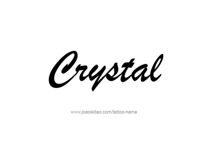 crystal name tattoo