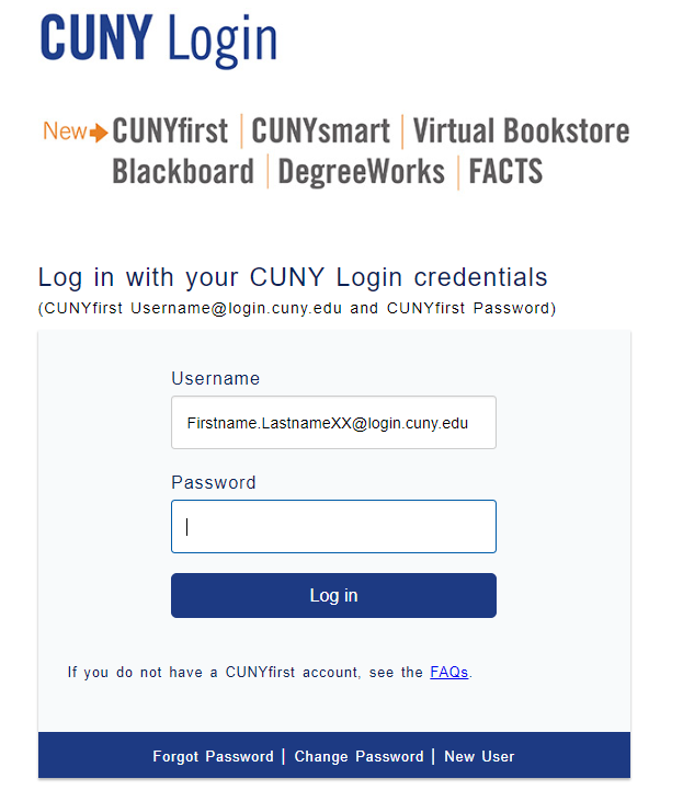 cuny log in