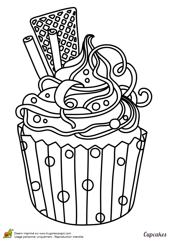 cupcake coloriage