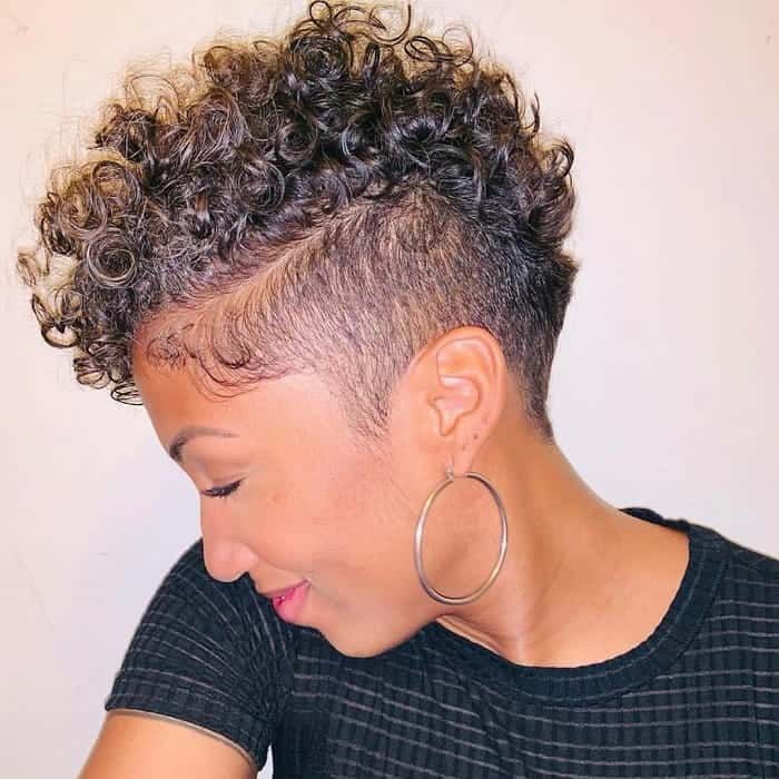 curly mohawk black female