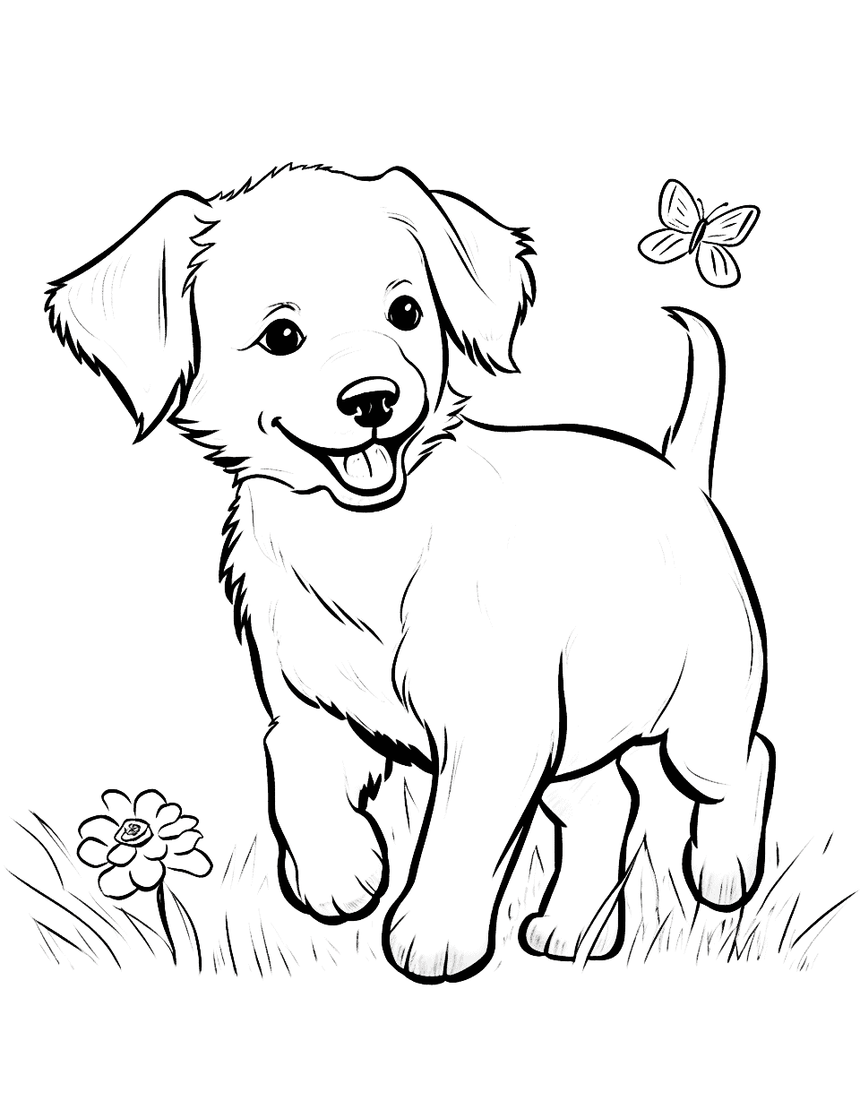 cute puppies coloring pages