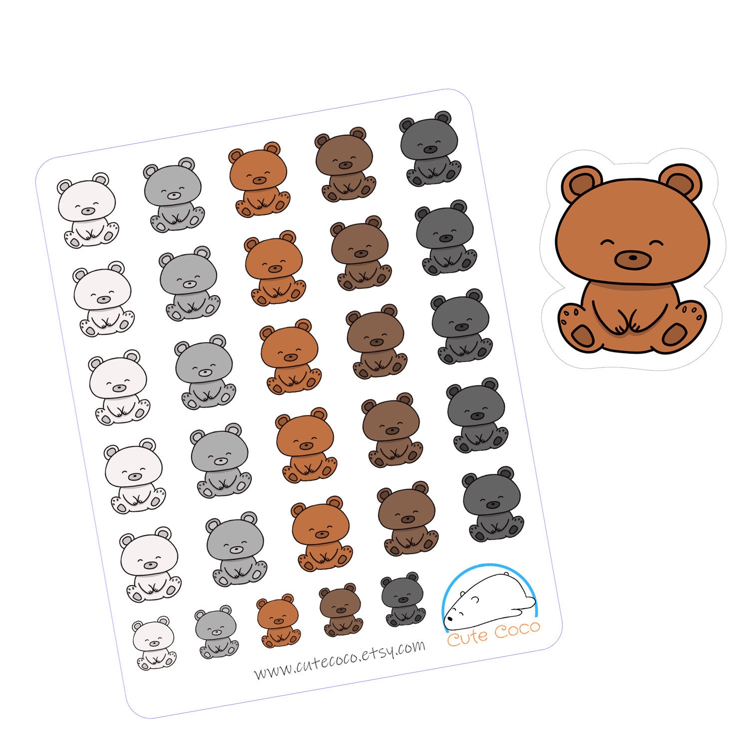 cute stickers bear