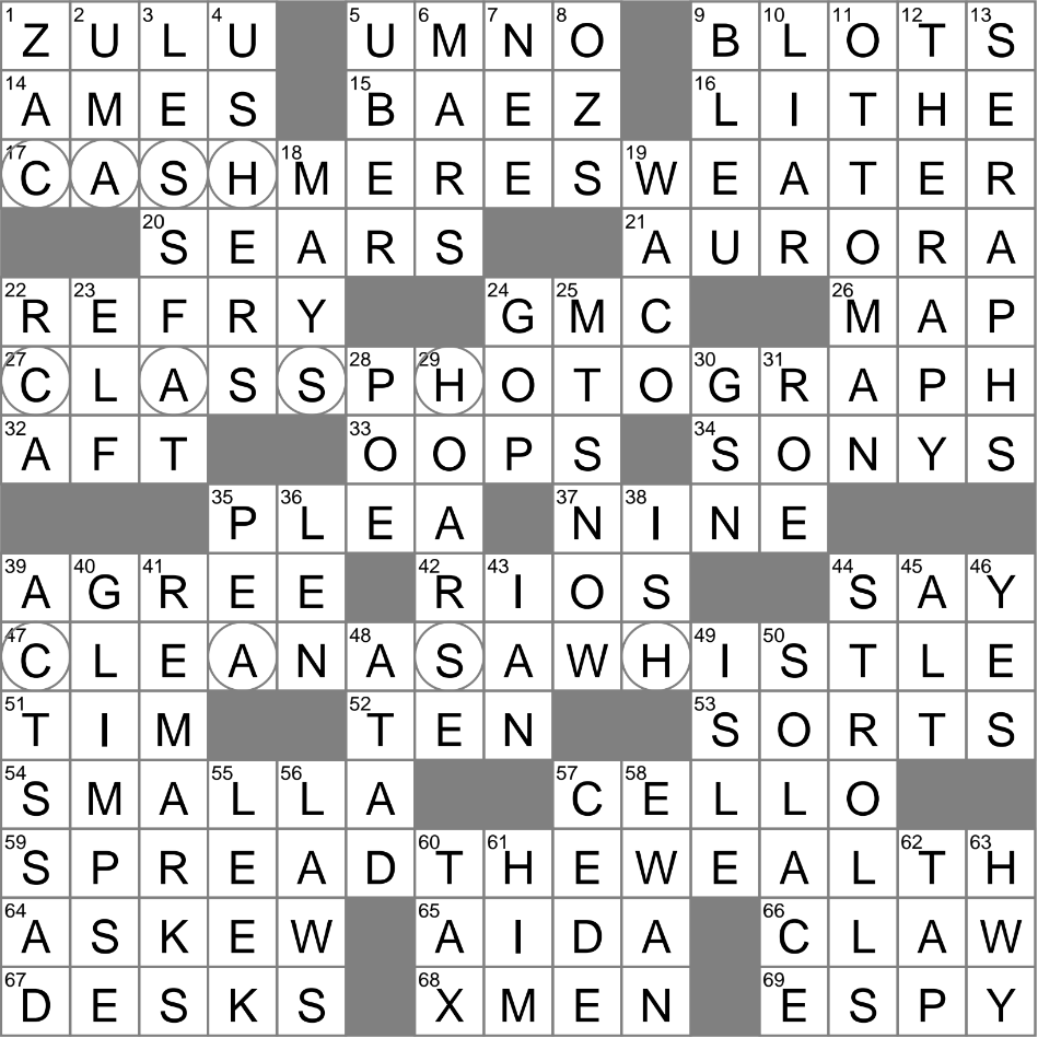 askew crossword clue