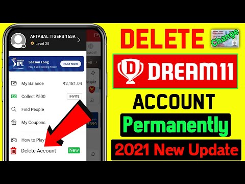 dream11 account delete