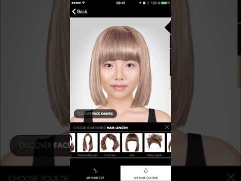 application pour essayer des coiffures