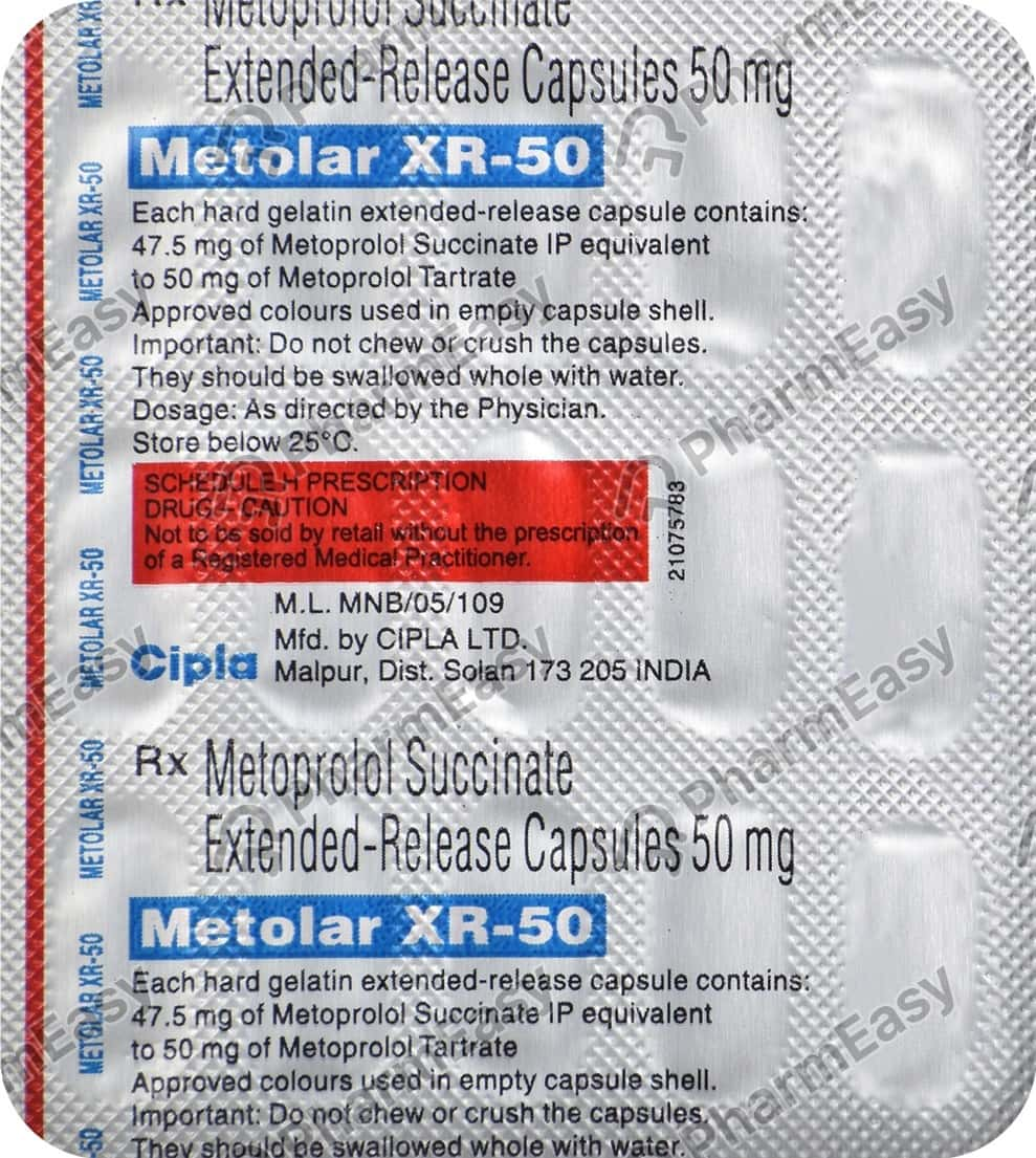 metoprolol xr 50