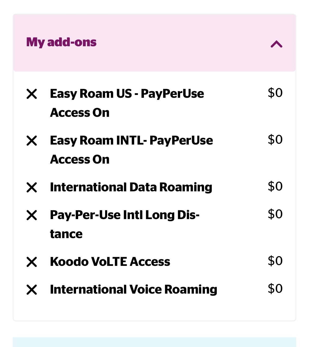 koodo international data roaming add-on