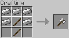 how to make an axe in minecraft