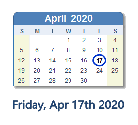 april 17