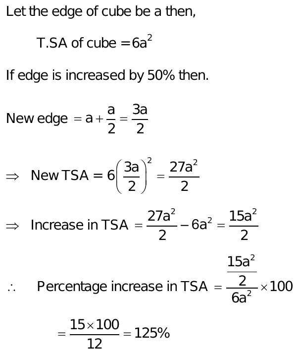 each edge of a cube is increased by 50